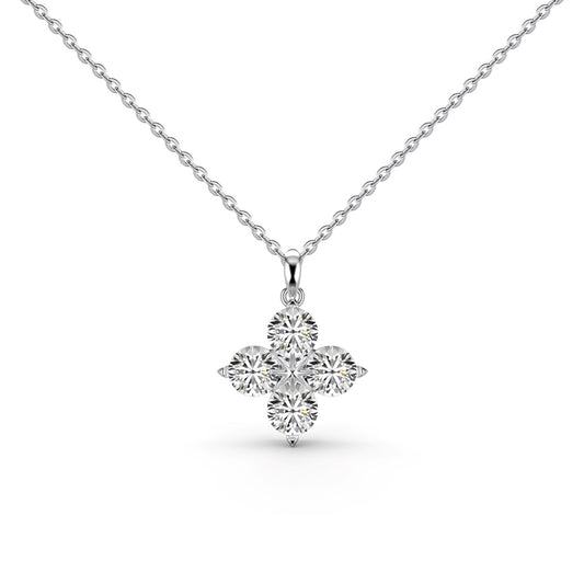 [LuckyStar]Four-Leaf Clover And Eight-Pointed Star Necklace