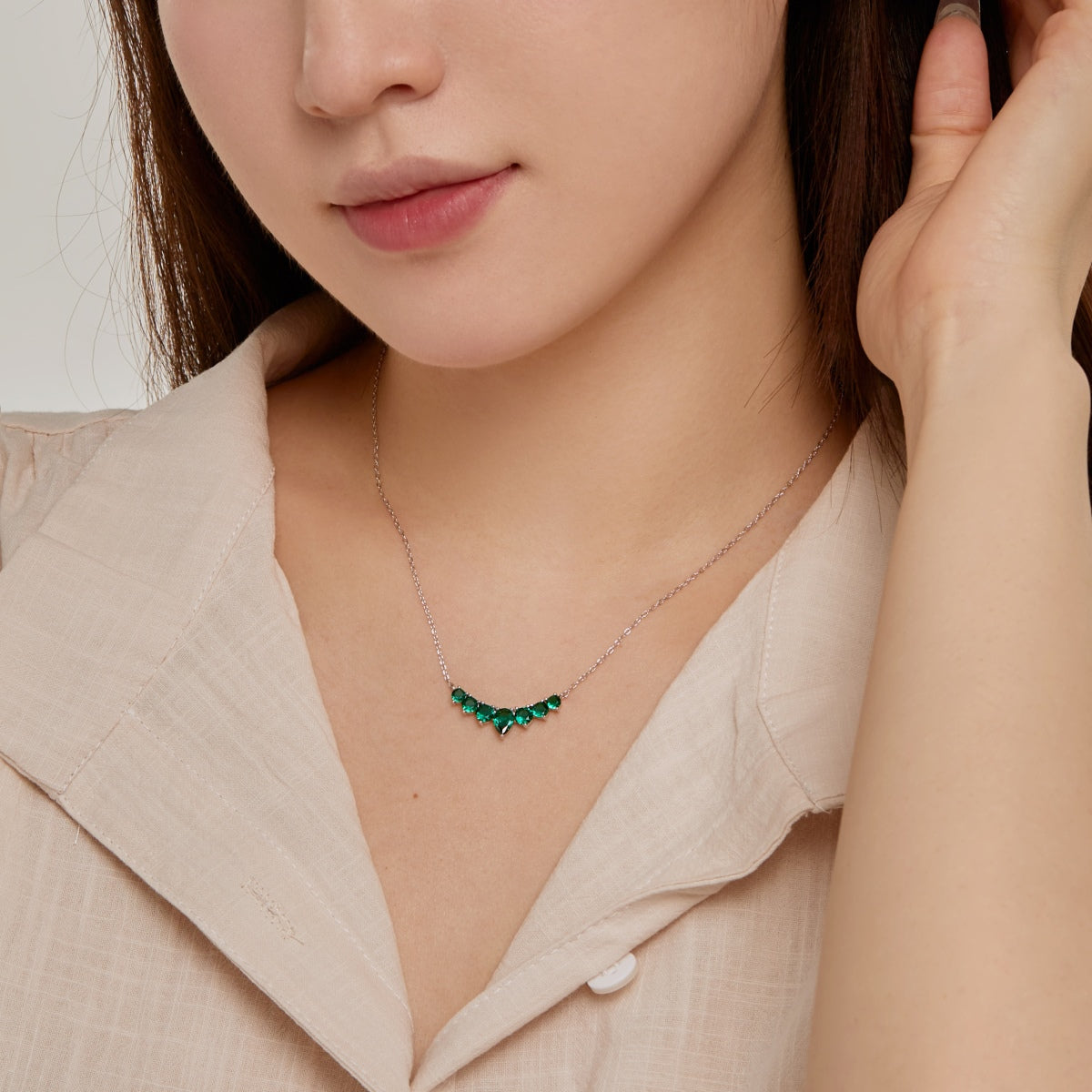 [LuckyStar]Dainty Colorful Heart Necklace