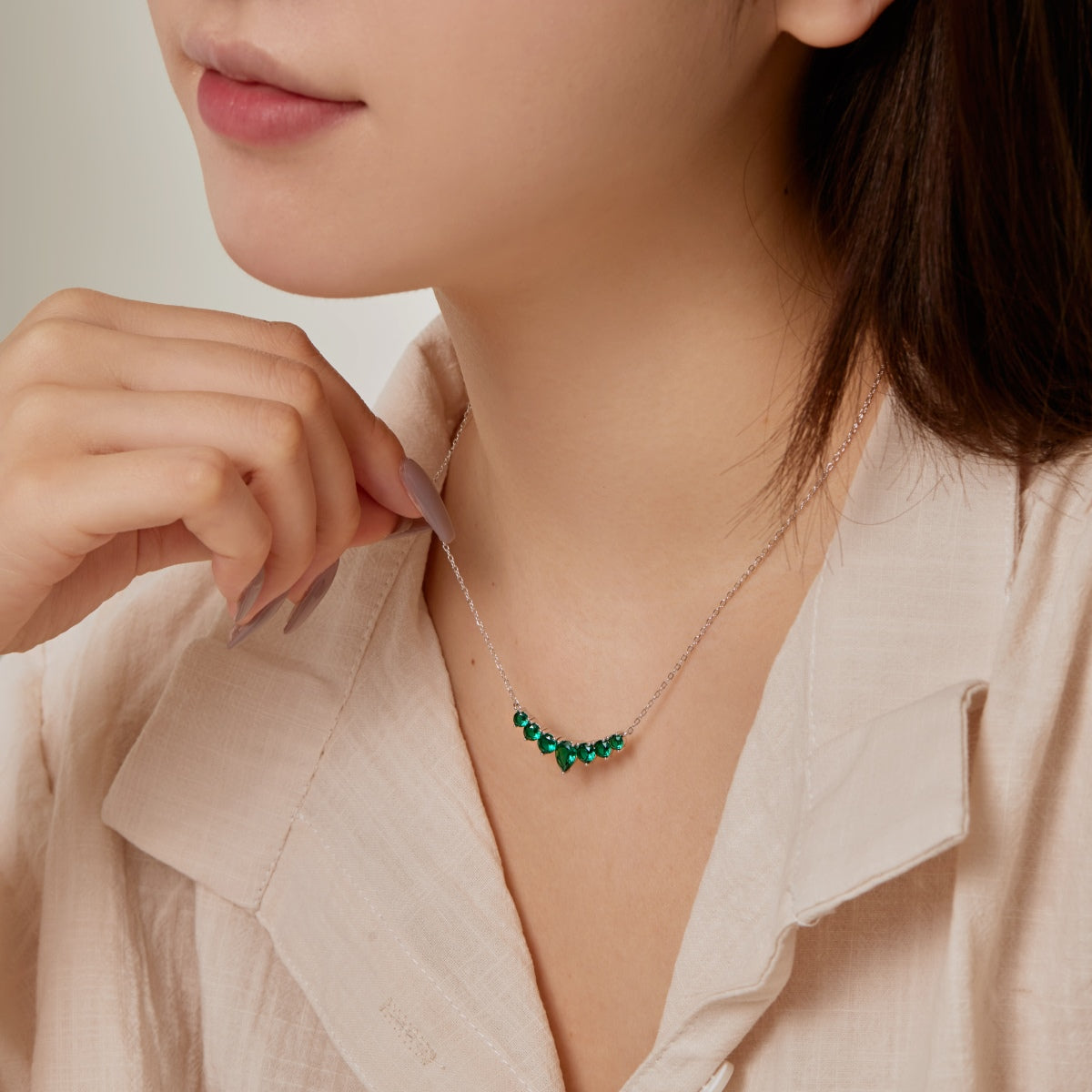 [LuckyStar]Dainty Colorful Heart Necklace