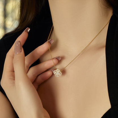 [LuckyStar]Spliced Lucky Four-Leaf Clover Versatile Necklace