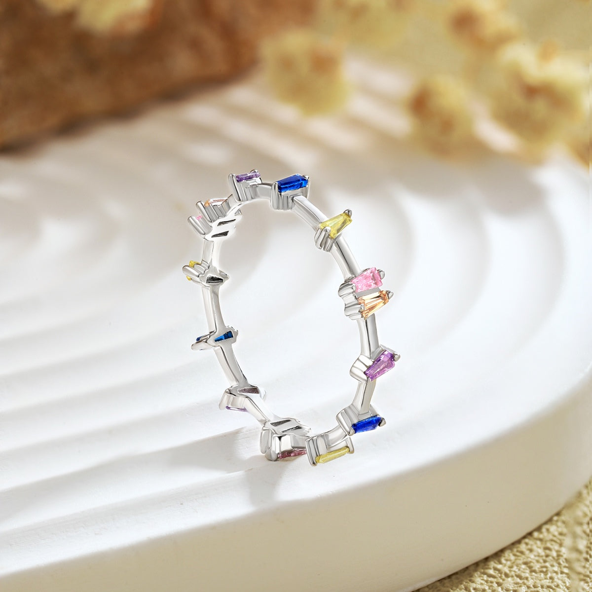 [LuckyStar]Unique Trapezoid Cut Daily Ring