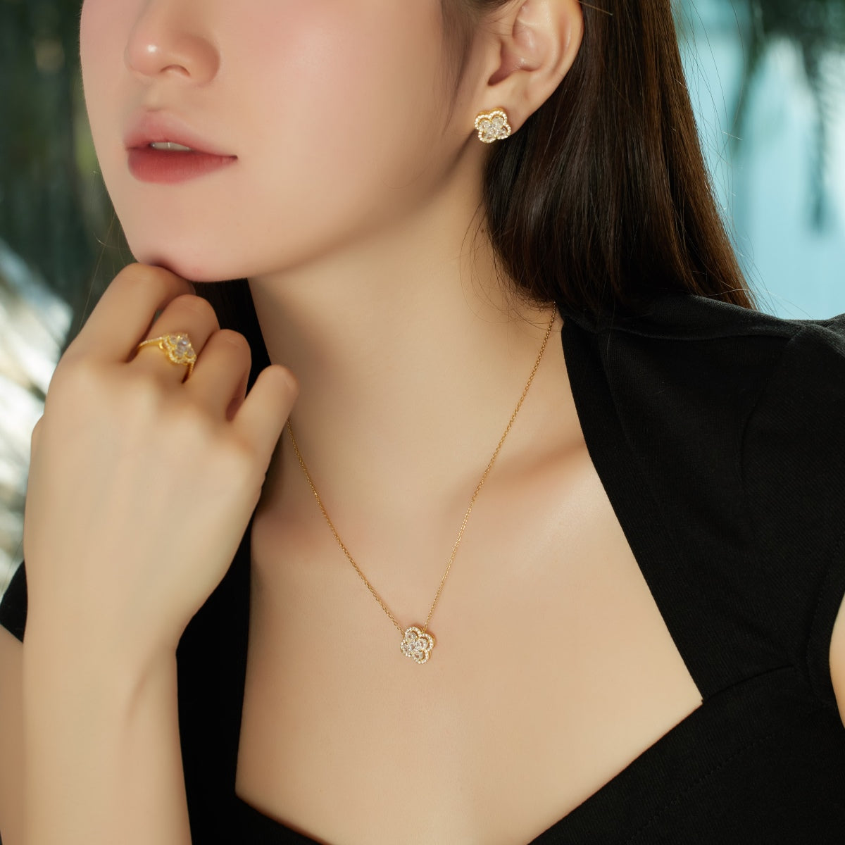 [LuckyStar]Lucky Four-Leaf Clover Exquisite Earrings
