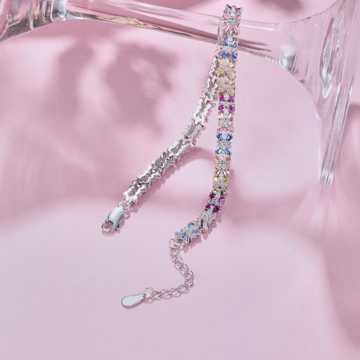 [LuckyStar]Radiant Colorful Emerald Cut Party Bracelet