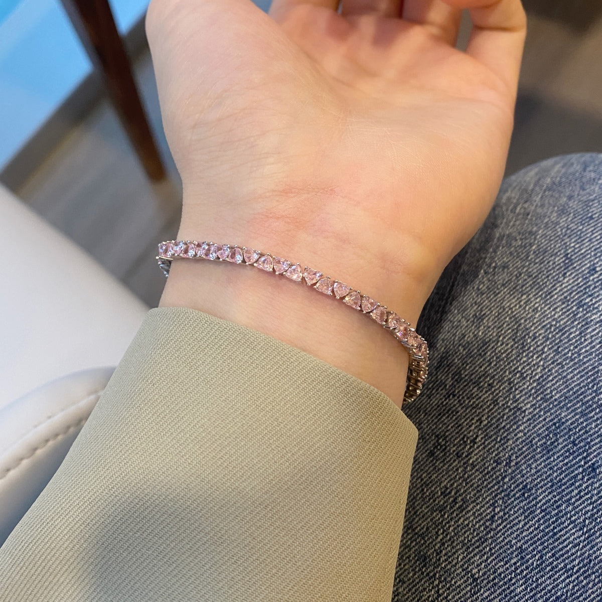 [LuckyStar]Dazzling Romantic Heart Shape Lover Bracelet