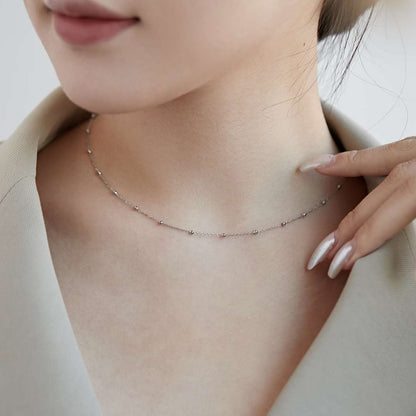 [LuckyStar]Small Bead Clavicle Chain Simple Necklace