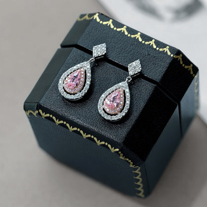 [LuckyStar]Ornate Delicate Water Drop Shape Banquet Earrings