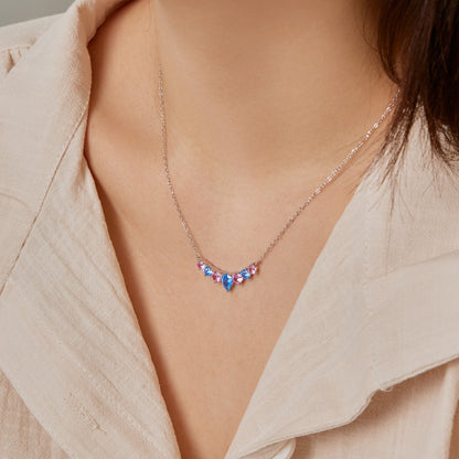 [LuckyStar]Dainty Colorful Heart Necklace