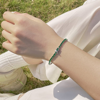[LuckyStar] Strahlend buntes Party-Armband im Rundschliff