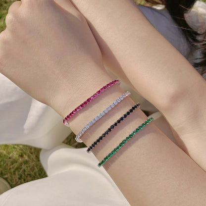 [LuckyStar] Strahlend buntes Party-Armband im Rundschliff