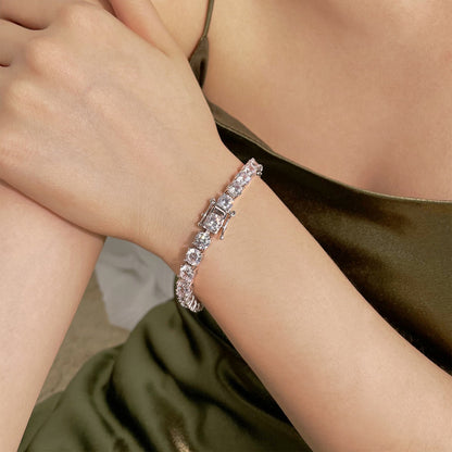 [LuckyStar]0.75 Carat Dazzling Round Cut Wedding Bracelet