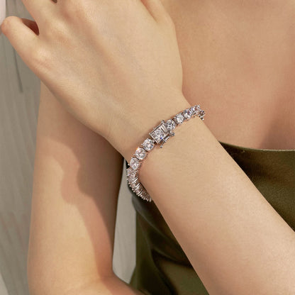 [LuckyStar]0.75 Carat Dazzling Round Cut Wedding Bracelet