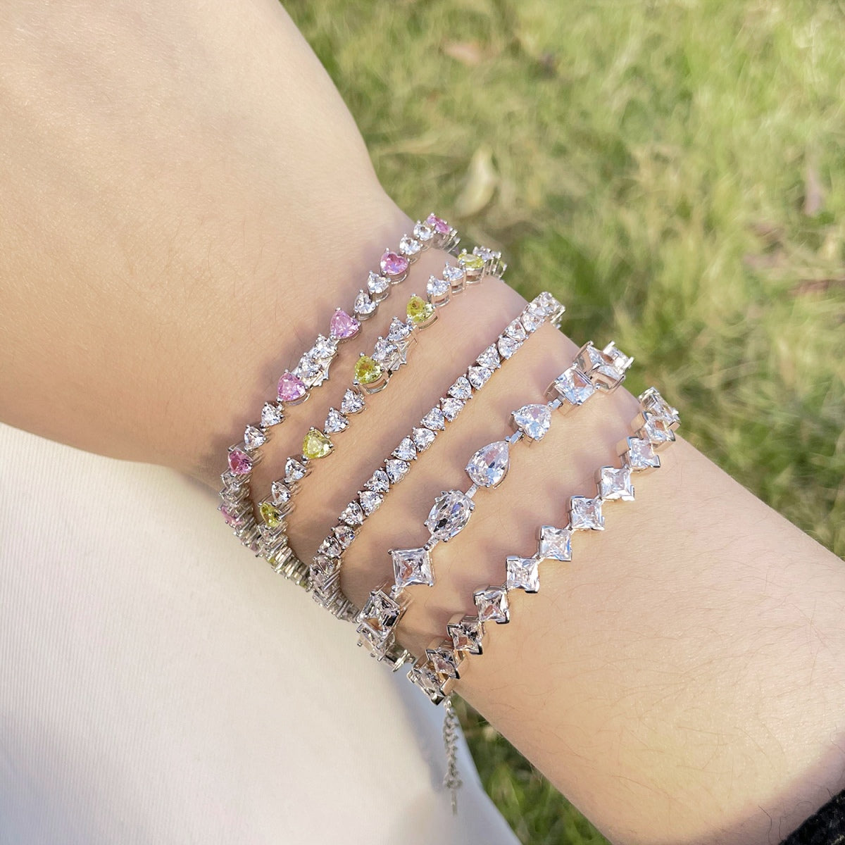 [LuckyStar]Dazzling Romantic Heart Shape Lover Bracelet