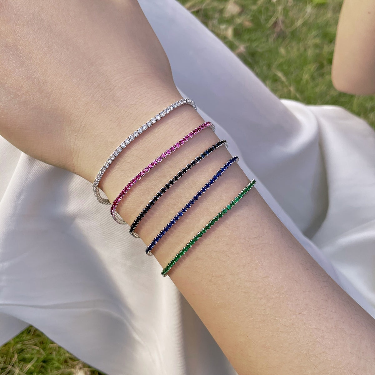 [LuckyStar]Radiant Colorful Round Cut Party Bracelet