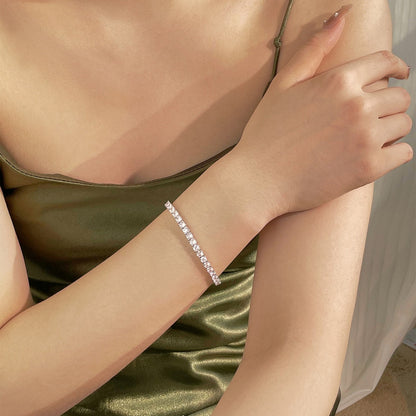 [LuckyStar]Luxurious Ornate Round Cut Tennis Bracelet