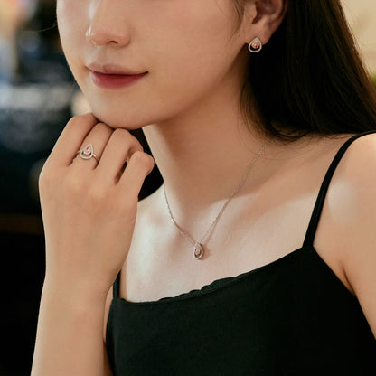 [LuckyStar]Sparkling Delicate Water Drop Shape Daily Earrings