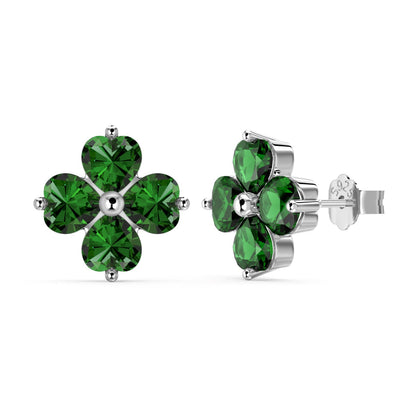 [LuckyStar]Four-Leaf Clover Ball Earrings