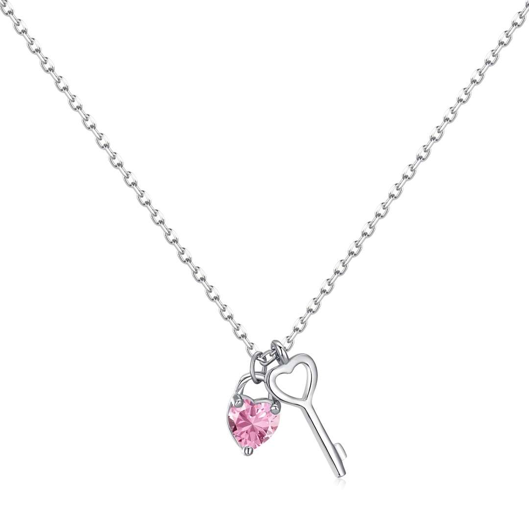 [LuckyStar]Unique Heart Shape Key Pendent Necklace