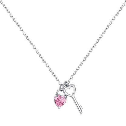 [LuckyStar]Unique Heart Shape Key Pendent Necklace