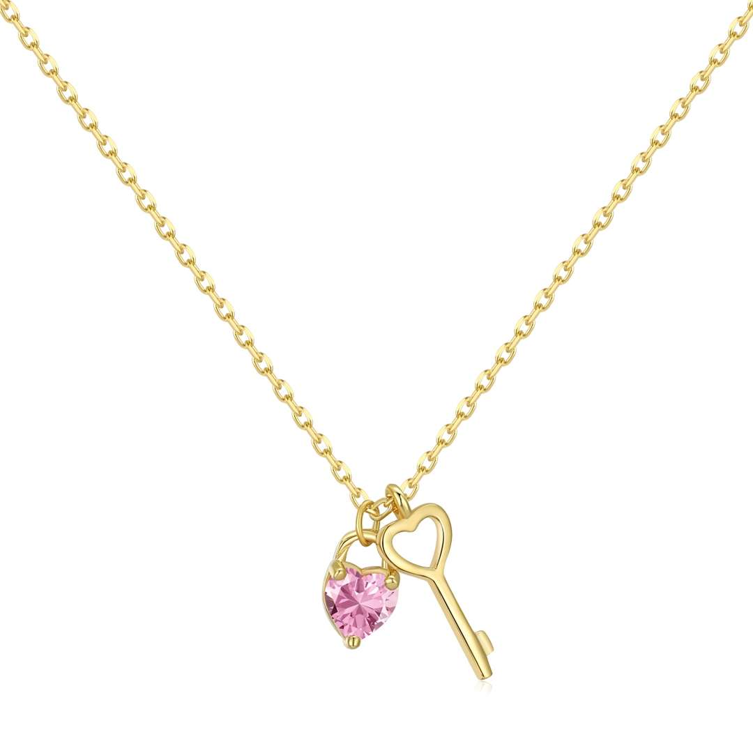 [LuckyStar]Unique Heart Shape Key Pendent Necklace