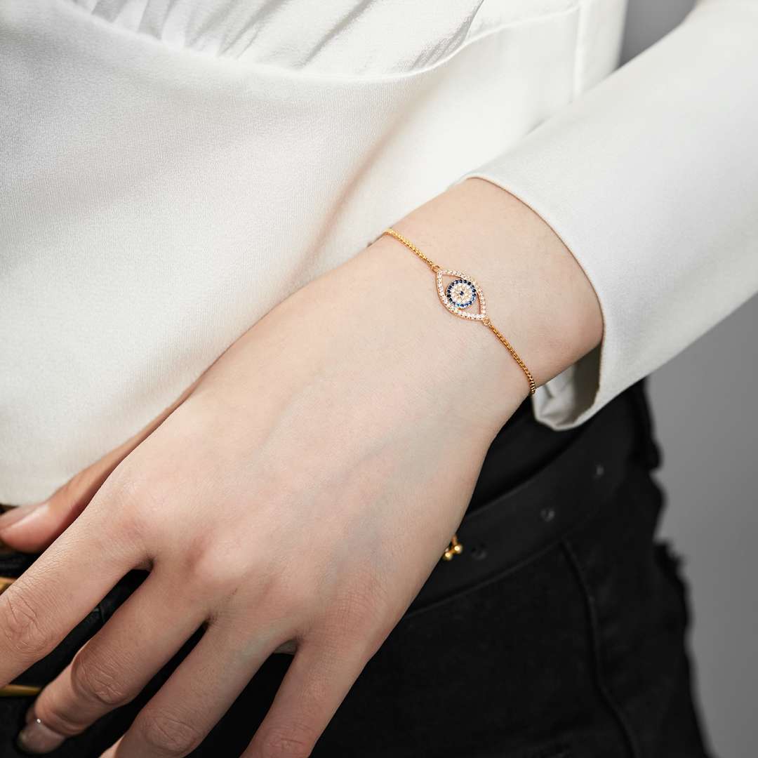 [LuckyStar]Dazzling Eye Shape Necklace