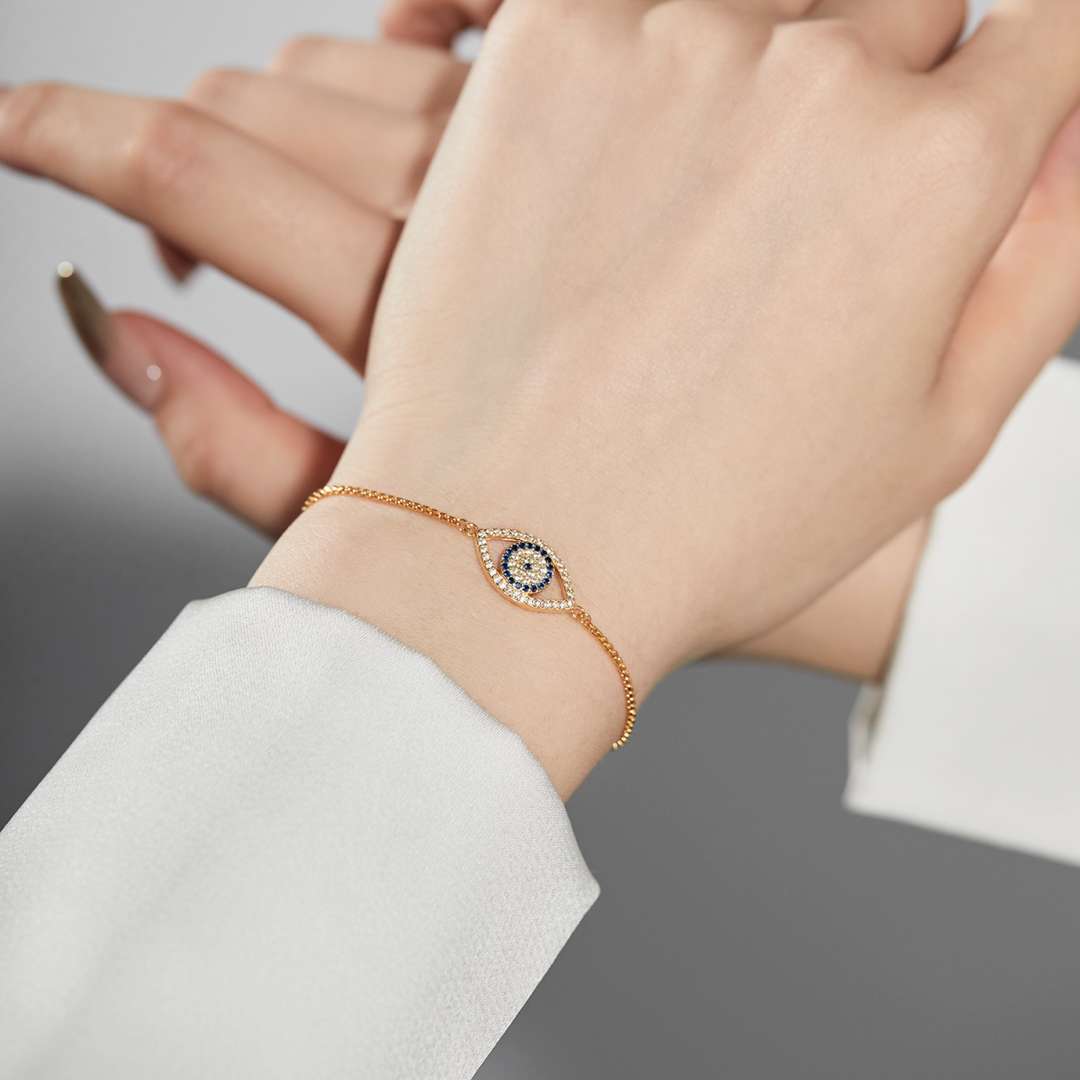 [LuckyStar]Dazzling Eye Shape Necklace