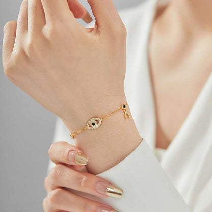 [LuckyStar]Dainty Eye Shape Necklace