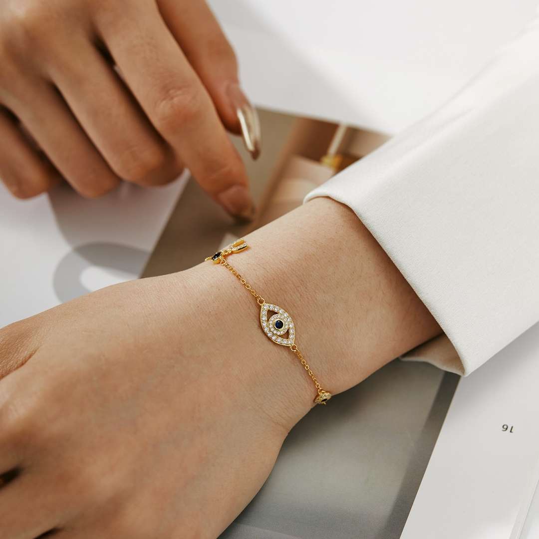 [LuckyStar]Dainty Eye Shape Necklace