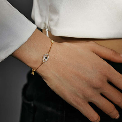 [LuckyStar]Dainty Eye Shape Necklace