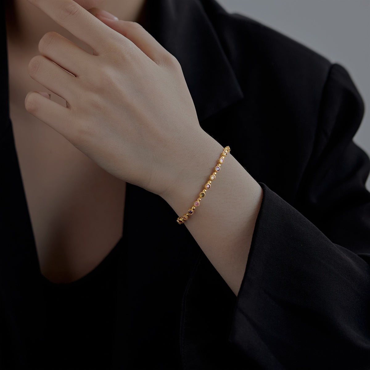 [LuckyStar]Sparkling Exquisite Round Cut Party Bracelet