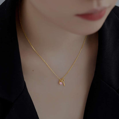 [LuckyStar]Unique Heart Shape Key Pendent Necklace