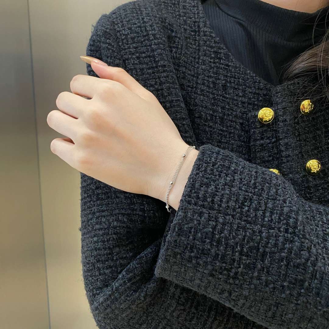 [LuckyStar]Delicate Bead Double Layer Bracelet