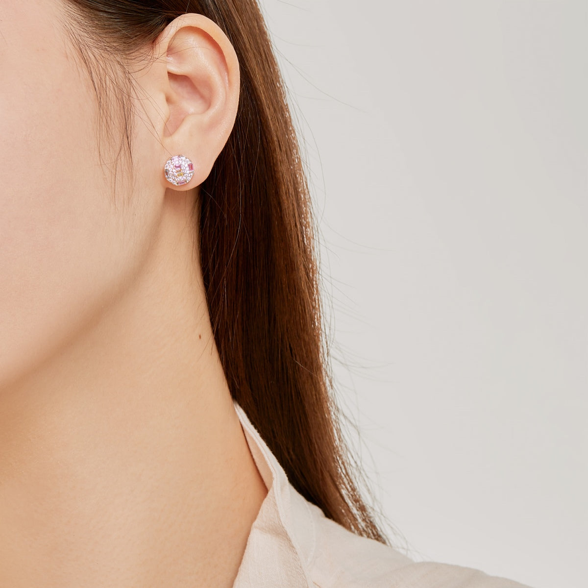 [LuckyStar]Ornate Colorful Octagon Shape Daily Earrings