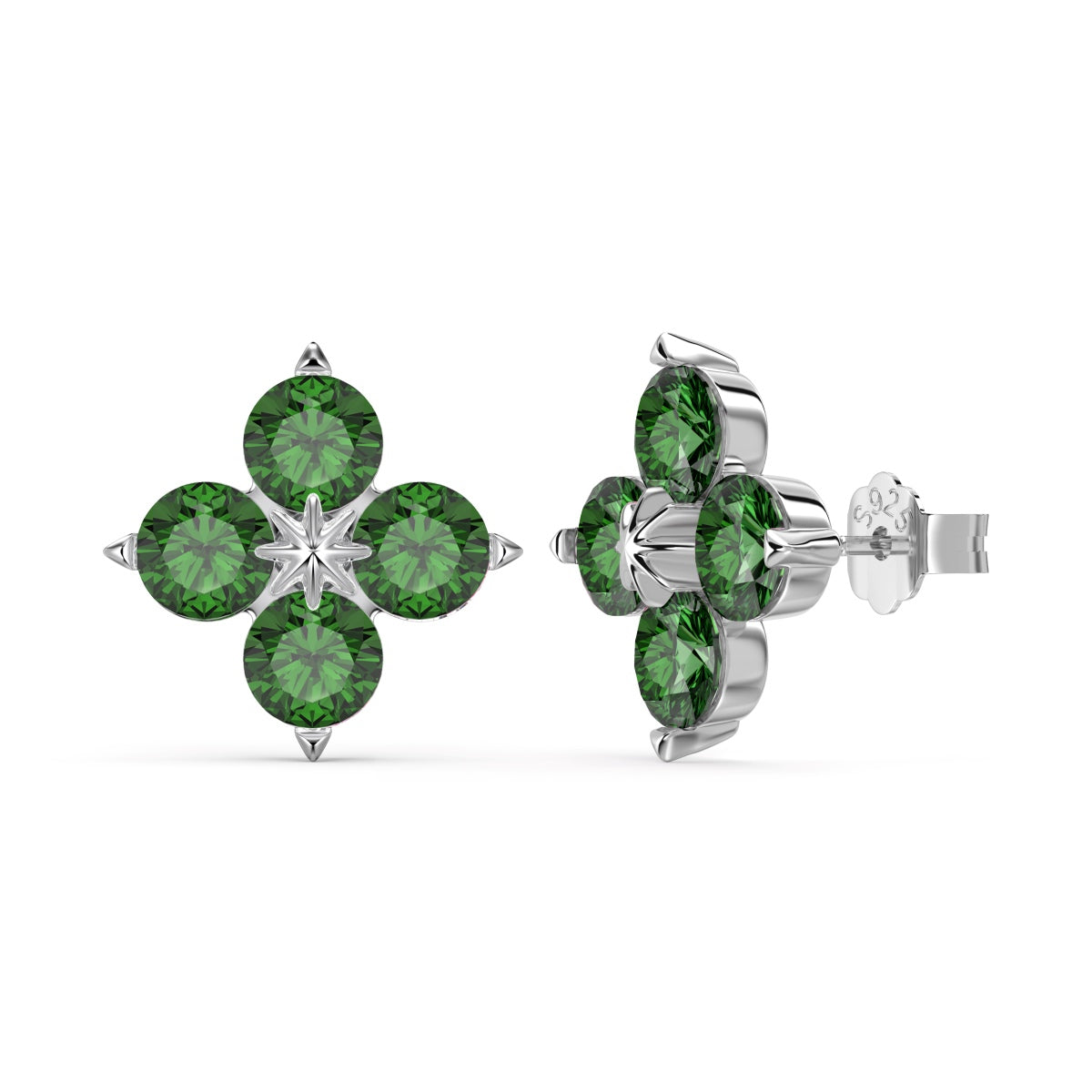 [LuckyStar]Four-Leaf Clover Eight-Pointed Star Earrings