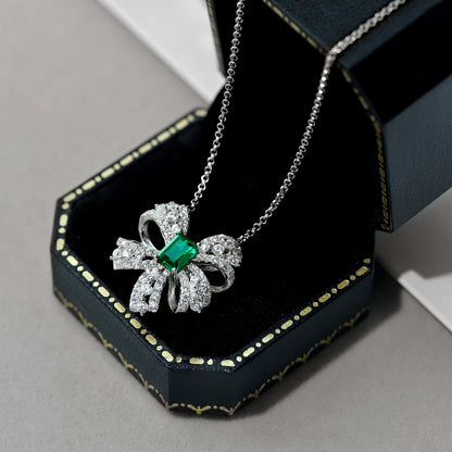 [LuckyStar]Luxurious Flower Shape Emerald Cut Necklace