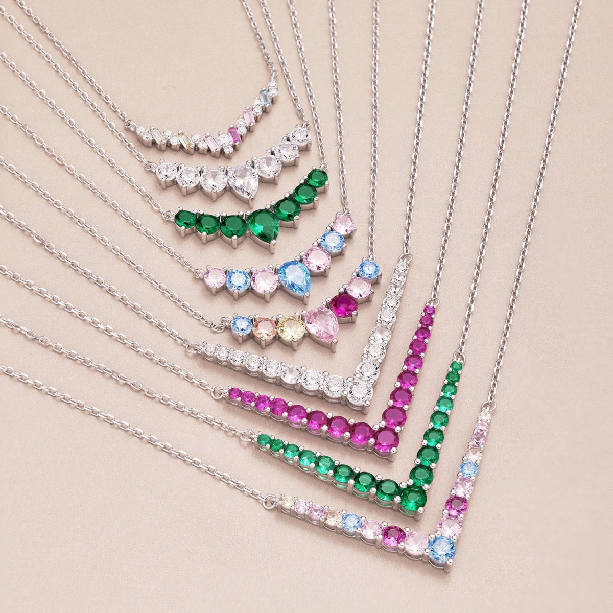 [LuckyStar]Dainty Colorful Heart Necklace
