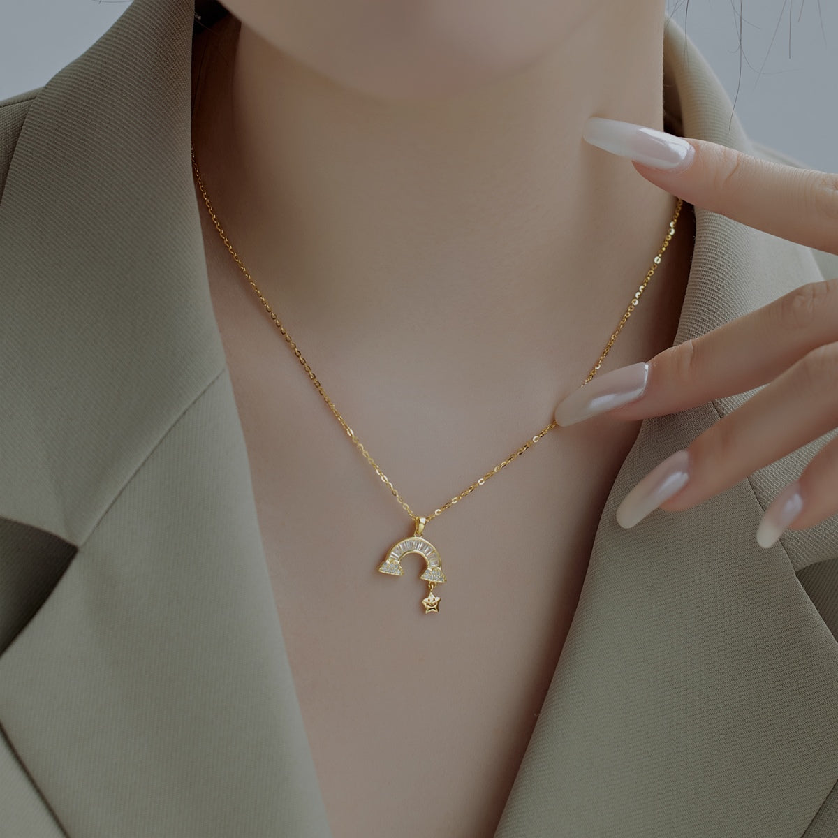 [LuckyStar]Unique Rainbow Star Necklace