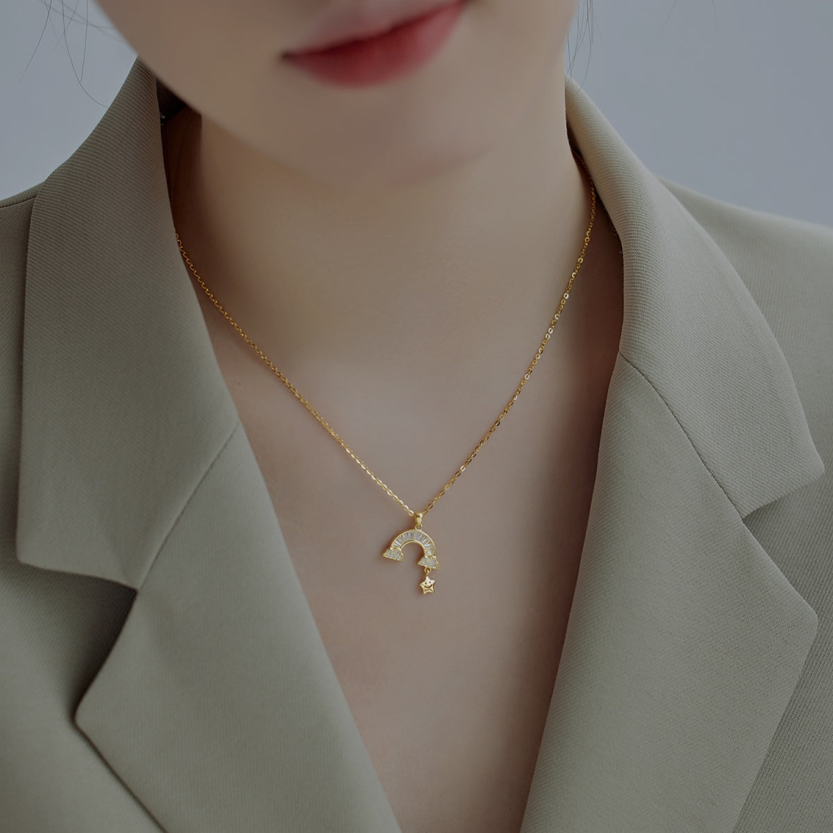 [LuckyStar]Unique Rainbow Star Necklace