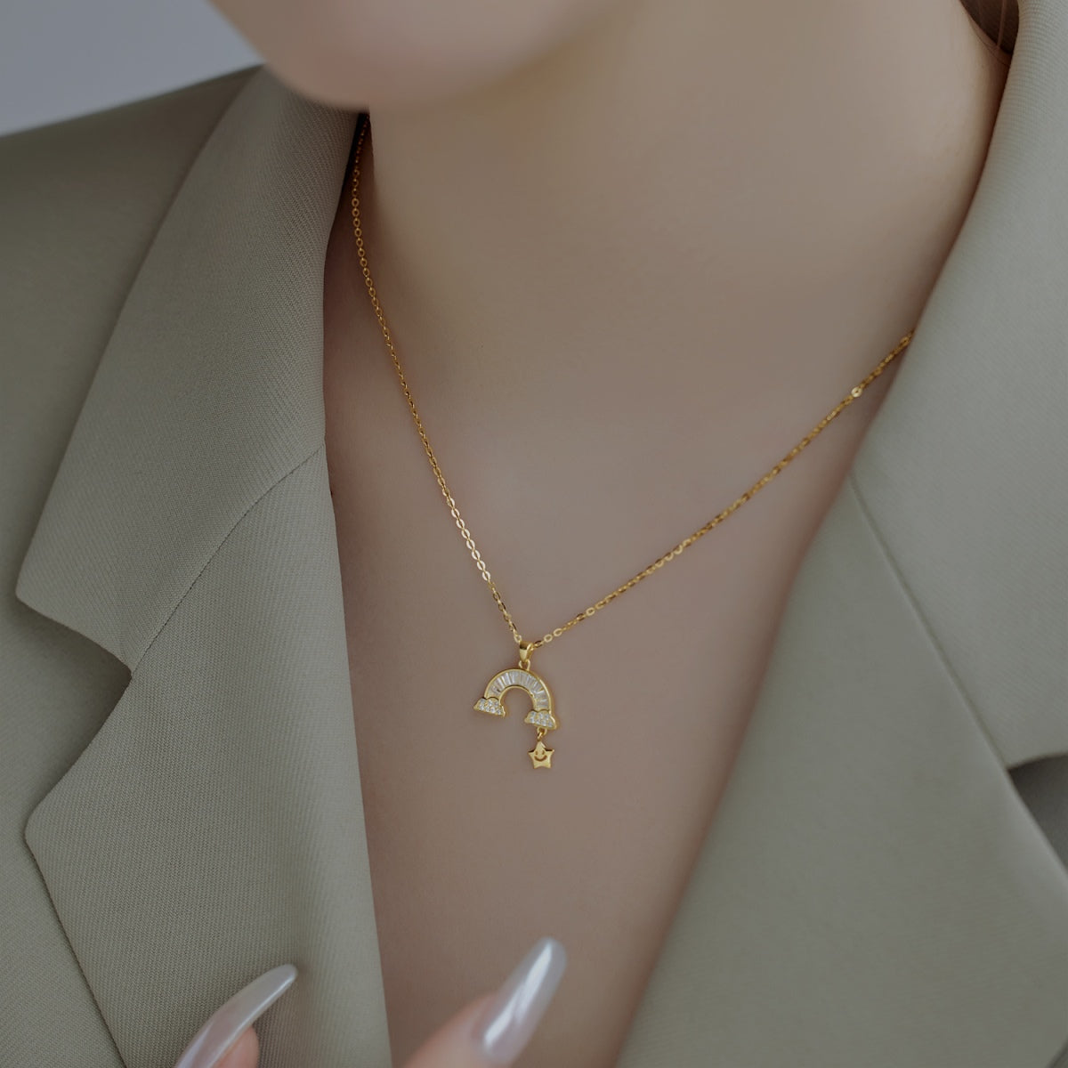 [LuckyStar]Unique Rainbow Star Necklace