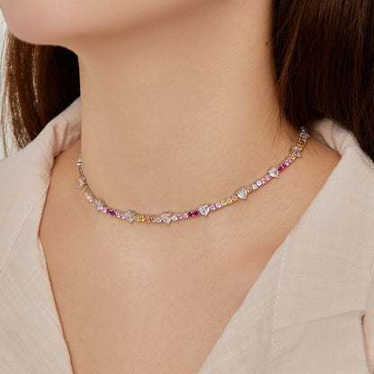 [LuckyStar]Delicate Colorful Rainbow Tennis Chain