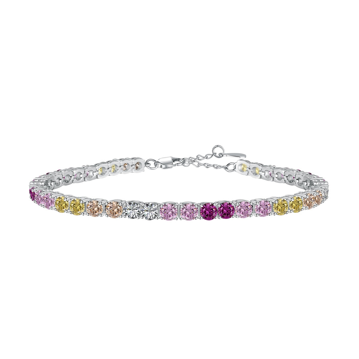 [LuckyStar]Radiant Colorful Round Cut Tennis Bracelet