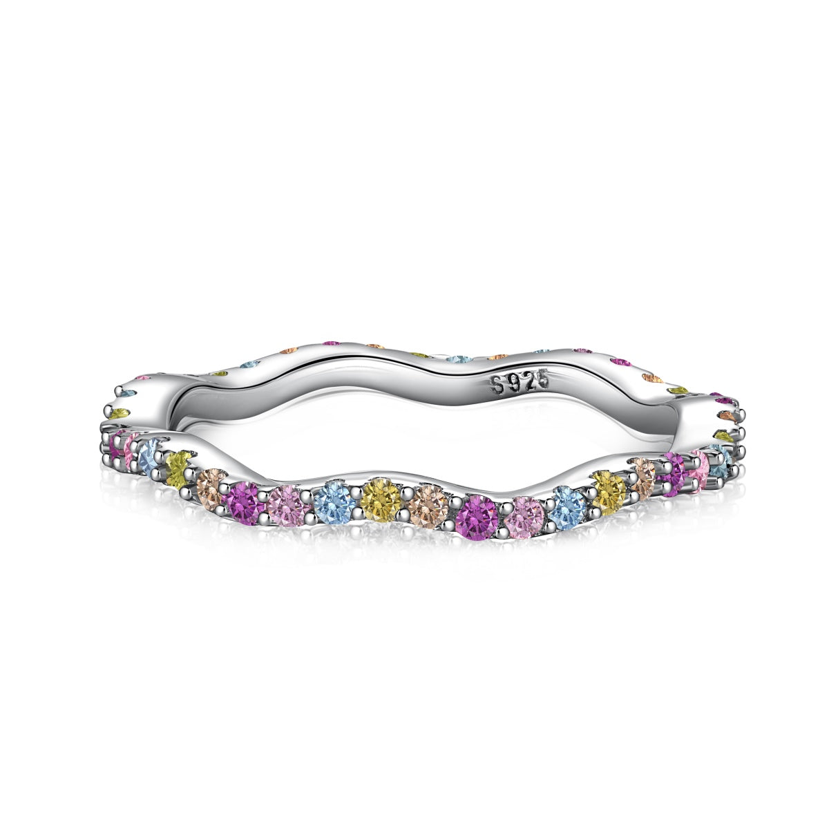 [LuckyStar]Dainty Colorful Round Cut Party Ring