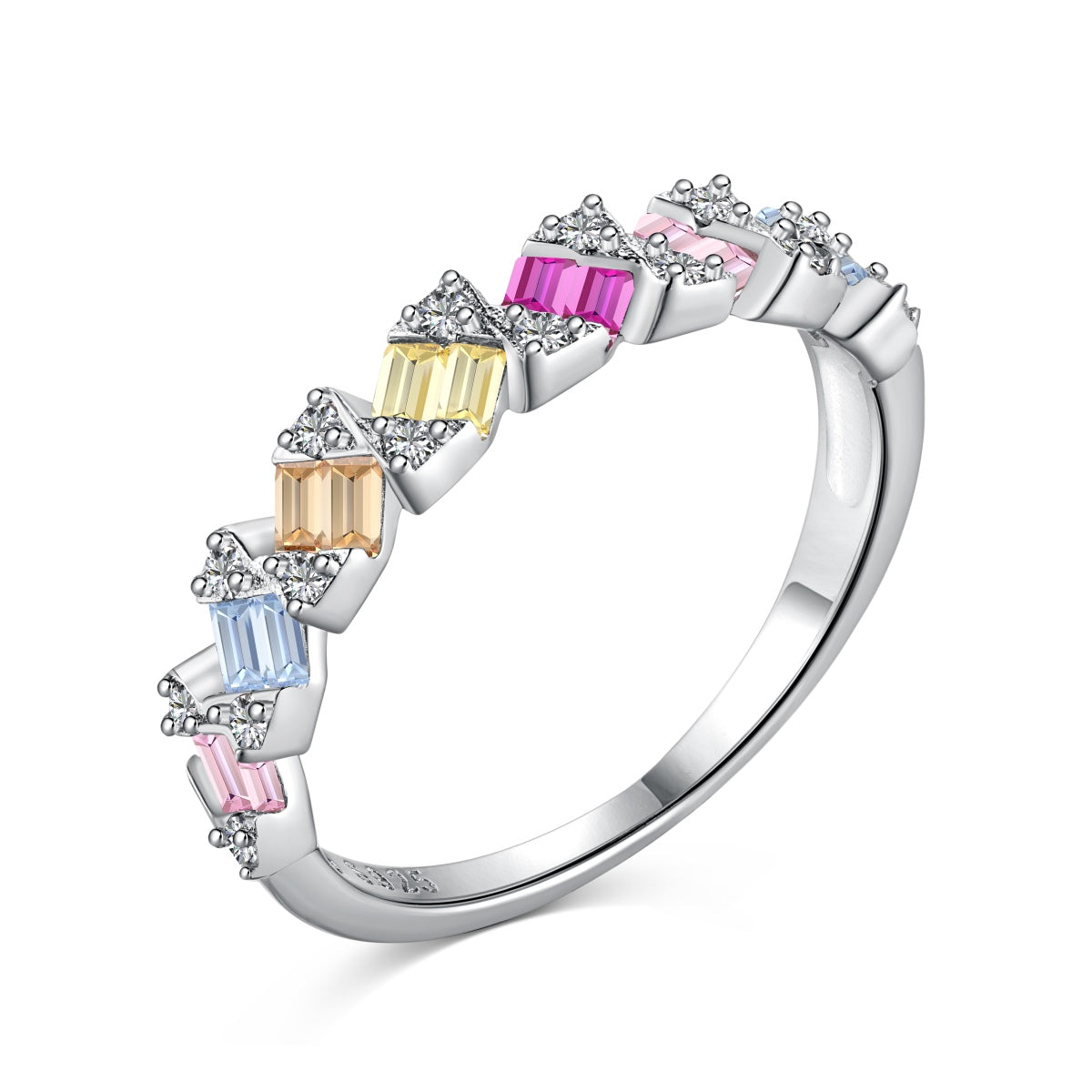 [LuckyStar]Delicate Vibrant Emerald Cut Daily Ring