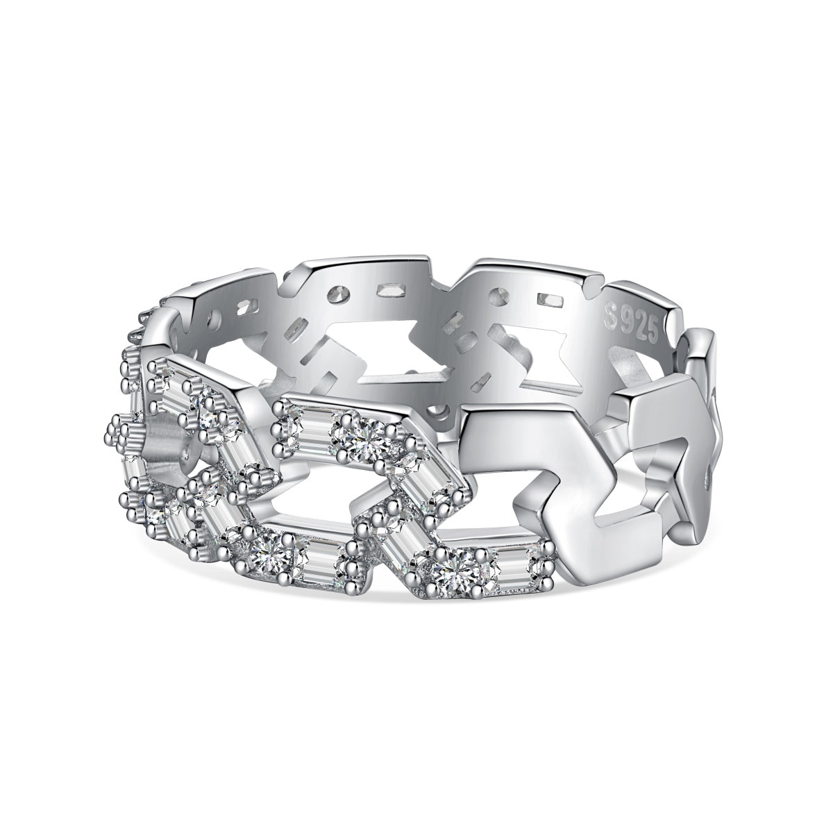 [LuckyStar]Sparkling Vibrant Emerald Cut Daily Ring