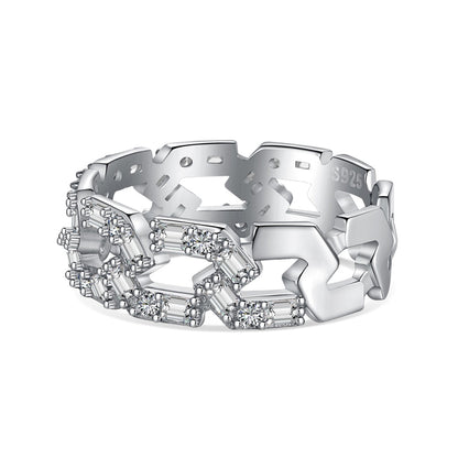 [LuckyStar]Sparkling Vibrant Emerald Cut Daily Ring