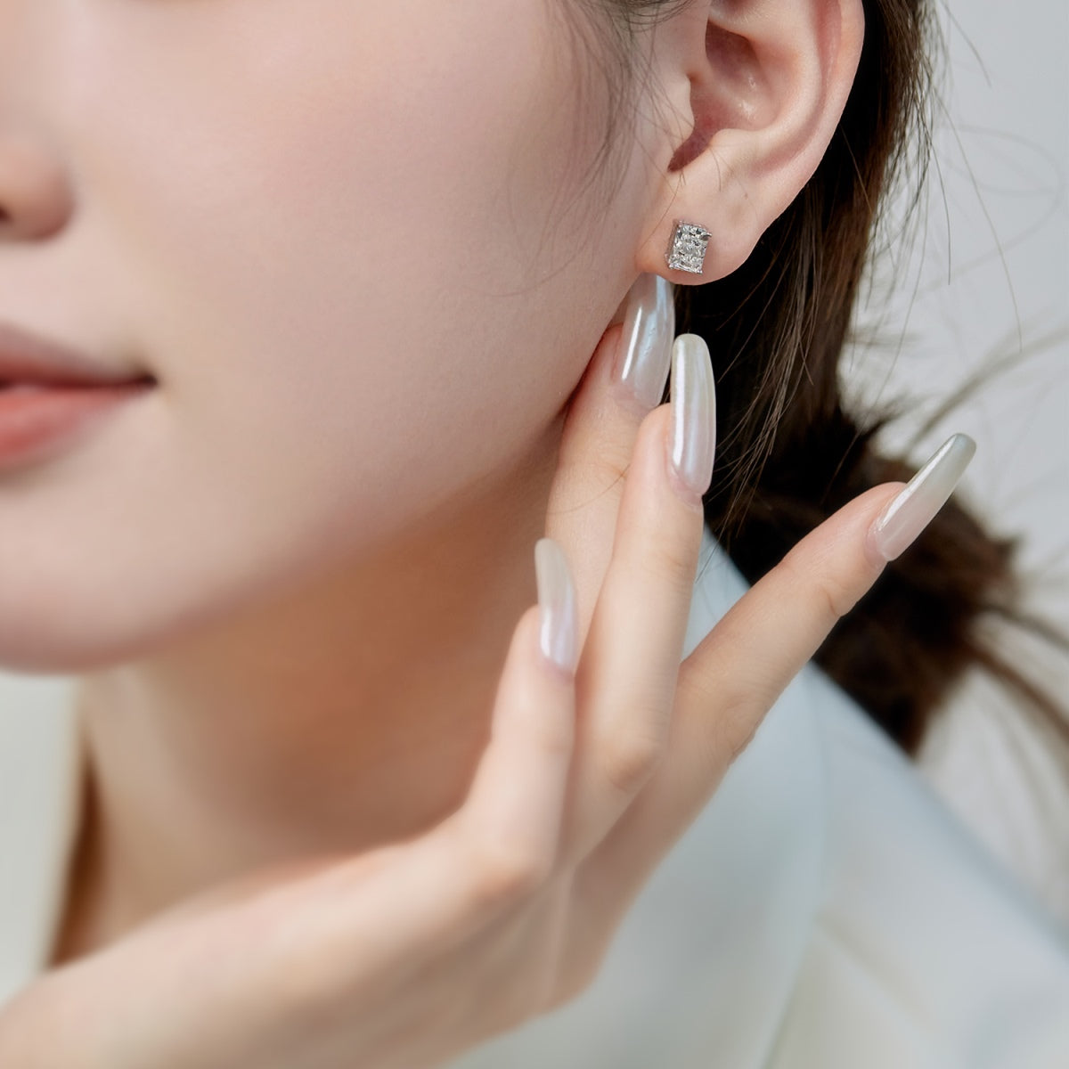 [LuckyStar]Radiant Luxurious Princess Cut Daily Earrings