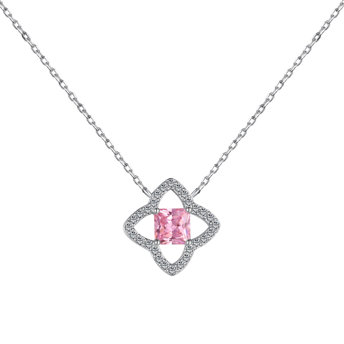 [LuckyStar]Exquisite Flower Shape Princess Cut Necklace