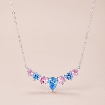 [LuckyStar]Dainty Colorful Heart Necklace