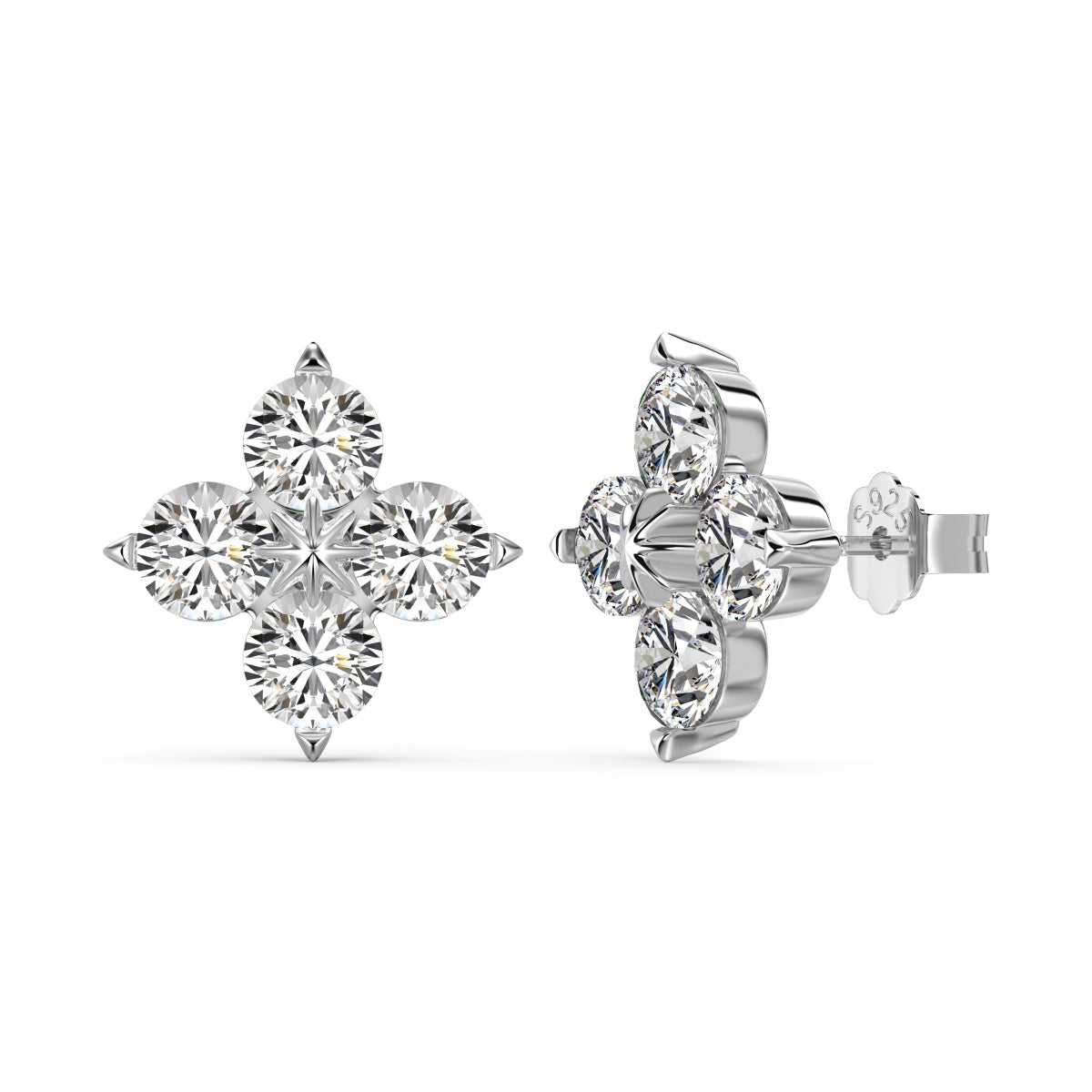 [LuckyStar]Four-Leaf Clover Eight-Pointed Star Earrings