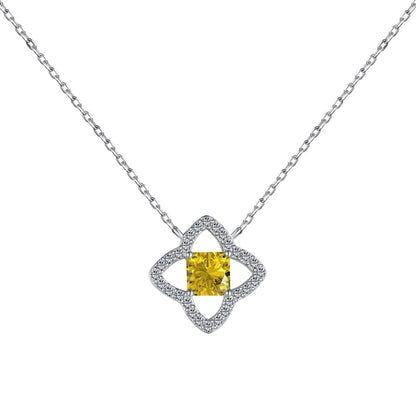 [LuckyStar]Exquisite Flower Shape Princess Cut Necklace