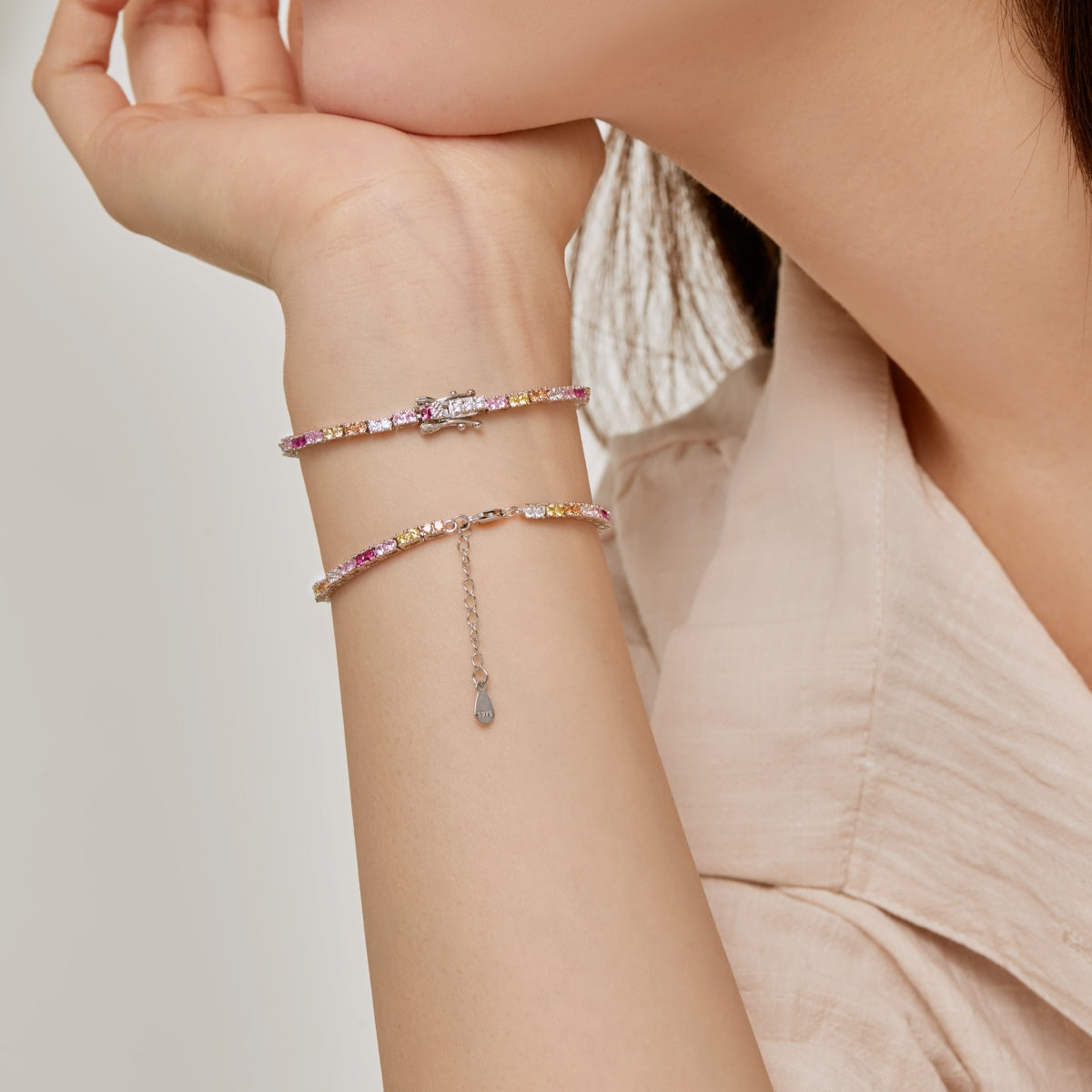 [LuckyStar]Delicate Romantic Heart Shape Lover Bracelet